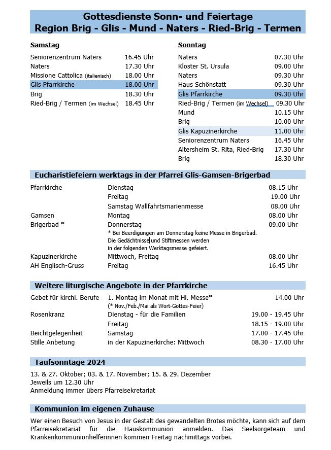 202409 Gottesdienstzeiten Pfarrei